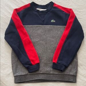 Lacoste Kids Sweatshirt in Navy, Gray, and Red